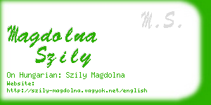 magdolna szily business card